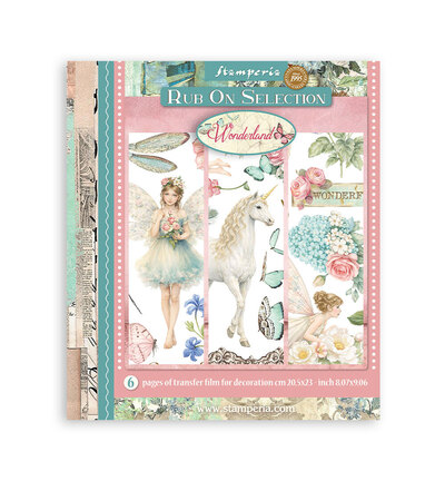 DFLRBXG08 - Stamperia - Stamperia Sélection Rub-On – Wonderland - 
