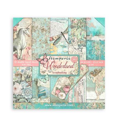 SBBL38 - Stamperia - Stamperia Bloc papier 12x12 – Wonderland - 