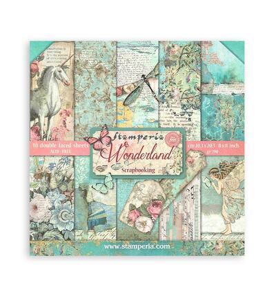 SBBS109 - Stamperia - Stamperia Bloc papier 8x8 – Wonderland - 