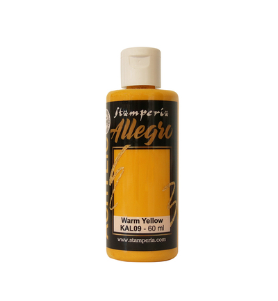 KAL09 - Stamperia - Peinture acrylique Allegro 60 ml - Jaune chaud - 