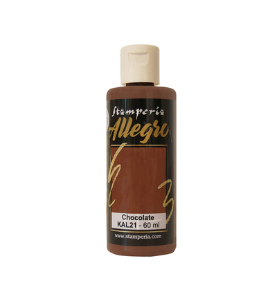 KAL21 - Stamperia - Peinture acrylique Allegro 60 ml - Chocolat - 