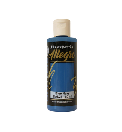 KAL28 - Stamperia - Peinture acrylique Allegro 60 ml - Bleu marine - 