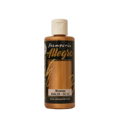 KAL33 - Stamperia - Peinture acrylique Allegro 60 ml - Bronze métallisé - 