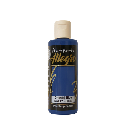 KAL47 - Stamperia - Peinture acrylique Allegro 60 ml - Bleu oriental - 
