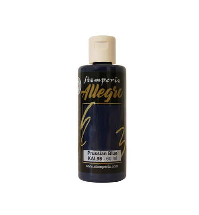 KAL96 - Stamperia - Peinture acrylique Allegro 60 ml - Bleu de Prusse - 