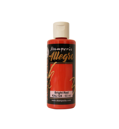 KAL124 - Stamperia - Peinture acrylique Allegro 60 ml - Rouge vif - 