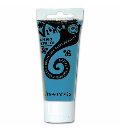 KAB30 - Stamperia - Peinture acrylique Vivace 60 ml - Bleu céruléen - 