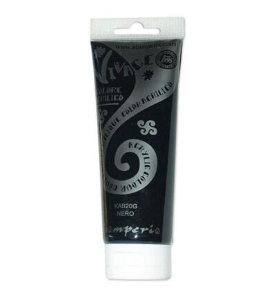 KAB20G - Stamperia - Peinture acrylique Vivace 120 ml - Noir - 