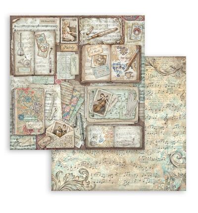 SBB1156 - Stamperia - Stamperia feuille scrapbooking recto-verso – Symphony livres - 
