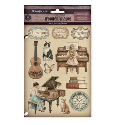 KLSP202 - Stamperia - Stamperia formes en bois A5 – Symphony - 