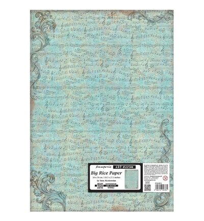 DFSAJB014 - Stamperia - Stamperia papier de riz 50x70 cm – Symphony motif partition - 