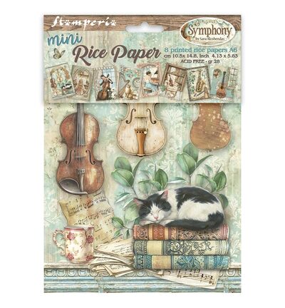 DFSA6X07 - Stamperia - Stamperia mini papier de riz A6 8 feuilles – Symphony - 