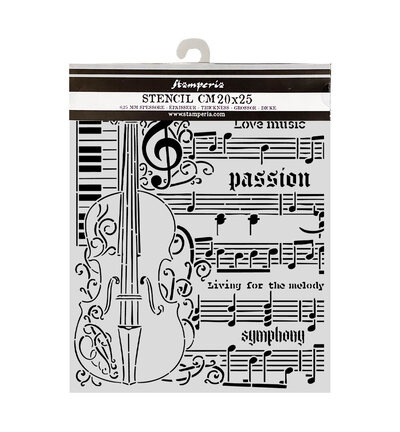 KSTD210 - Stamperia - Stamperia pochoir 20x25 cm – Symphony violon - 