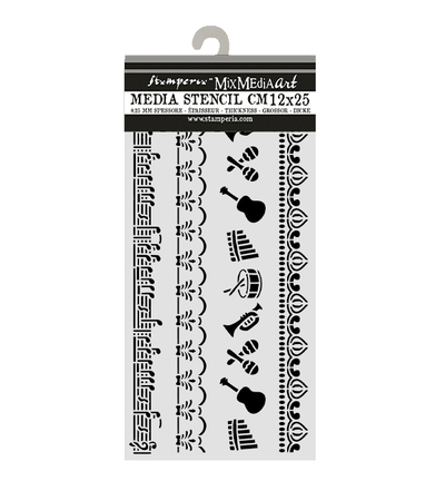 KSTDL165 - Stamperia - Stamperia pochoir 12x25 cm – Symphony bordures - 