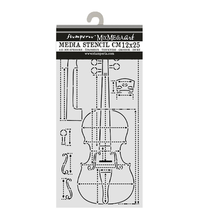 KSTDL166 - Stamperia - Stamperia pochoir 12x25 cm – Symphony sections de violon - 