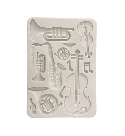 KACMA615 - Stamperia - Stamperia moule en silicone A5 – Symphony instruments de musique - 