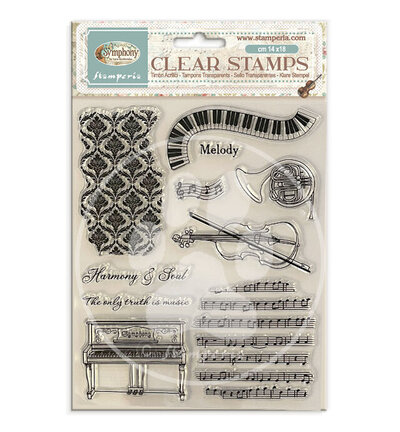WTK243 - Stamperia - Stamperia tampons transparents 14x18 cm – Symphony - 