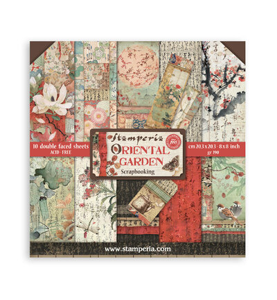 SBBS09 - Stamperia - Stamperia petit bloc scrapbooking 20,3x20,3 cm – Oriental Garden - 