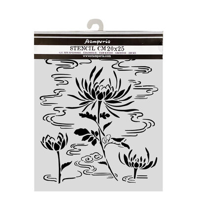 KSTD214 - Stamperia - Stamperia pochoir 20x25 cm – Oriental Garden fleur de lotus - 