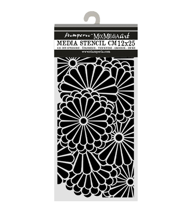 KSTDL168 - Stamperia - Stamperia pochoir 12x25 cm – Oriental Garden motif fleurs de jardin - 