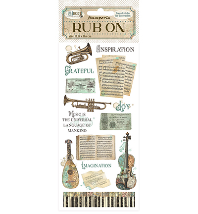 DFLRB124 - Stamperia - Stamperia Rub-on - Music - 