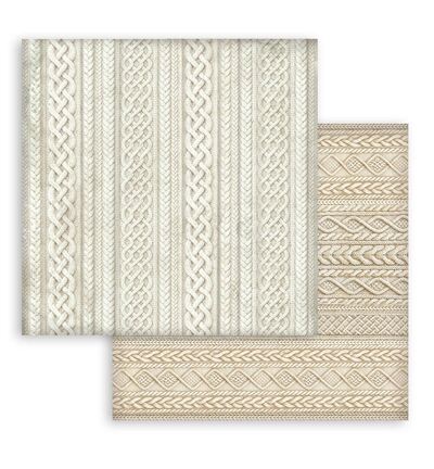 SBB1161 - Stamperia - Stamperia feuille scrapbooking recto-verso – White Christmas motifs tricotés - Feuilles de scrapbooking SBB1161 - Stamperia - Stamperia feuille scrapbooking recto-verso – White Christmas motifs tricotés - Feuilles de scrapbooking