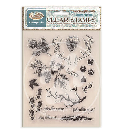 WTK245 - Stamperia - Stamperia tampons transparents 14x18 cm – White Christmas - Clear Stamps