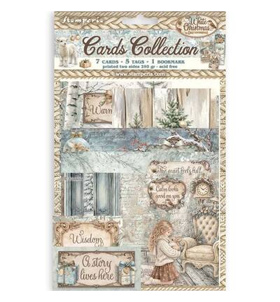 SBCARD49 - Stamperia - Stamperia set de cartes – White Christmas - Cards Collection