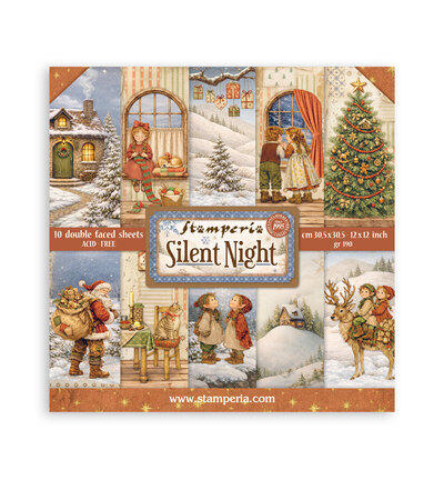 SBBL192 - Stamperia - Stamperia grand bloc scrapbooking 30,5x30,5 cm – Silent Night - 