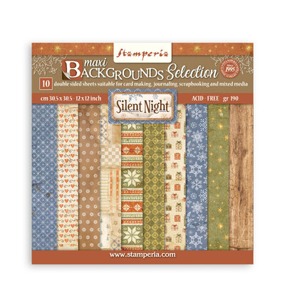 SBBL193 - Stamperia - Stamperia bloc de fonds scrapbooking 30,5x30,5 cm – Silent Night - 