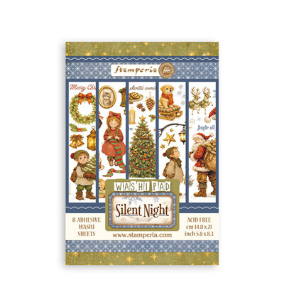 SBW35 - Stamperia - Stamperia bloc washi A5 8 feuilles – Silent Night - Washi Pad