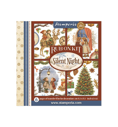 DFLRBX20 - Stamperia - Stamperia set Rub-On 6 feuilles – Silent Night - Rub On