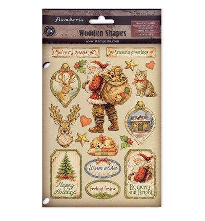 KLSP205 - Stamperia - Stamperia formes en bois A5 – Silent Night - Decorative Shapes