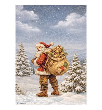 DFSA41141 - Stamperia - Stamperia papier de riz A4 – Silent Night Père Noël - Rice Paper DFSA41141 - Stamperia - Stamperia papier de riz A4 – Silent Night Père Noël - Rice Paper