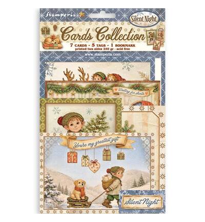 SBCARD48 - Stamperia - Stamperia set de cartes – Silent Night - Cards Collection