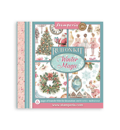 DFLRBX18 - Stamperia - Stamperia set Rub-On 6 feuilles – Winter Magic - Rub On