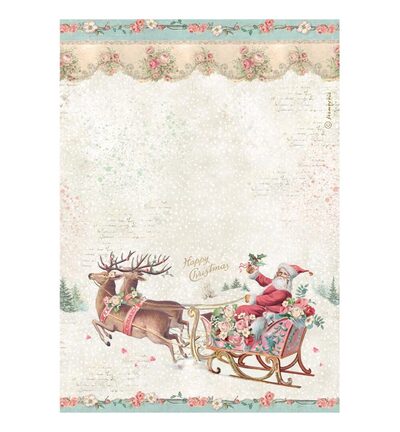 DFSA41134 - Stamperia - Stamperia papier de riz A4 – Winter Magic Père Noël - Rice Paper DFSA41134 - Stamperia - Stamperia papier de riz A4 – Winter Magic Père Noël - Rice Paper