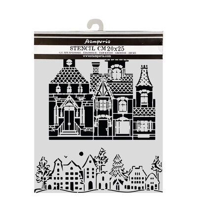 KSTD216 - Stamperia - Stamperia pochoir 20x25 cm – Christmas Embellishments maison de Noël - Stencil