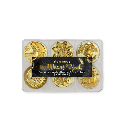 WAXSL15 - Stamperia - Stamperia sceaux décoratifs set de 6 – Christmas Embellishments - 