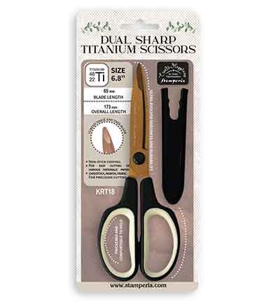 KRT18 - Stamperia - Dual Sharp Titanium scissors 6,8 inch - 