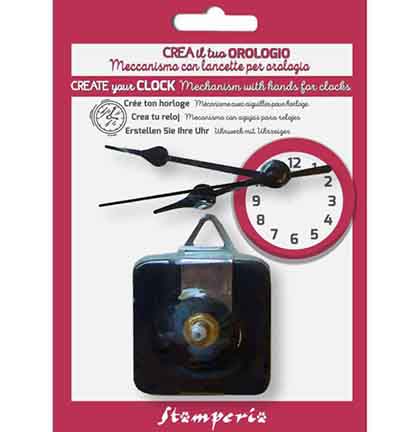 KFMEC02 - Stamperia - Clock Mechanism Set + Hands 6/8/9cm - 