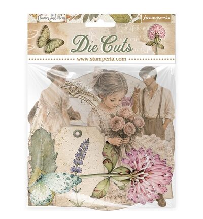DFLDC144 - Stamperia - Stamperia Die-Cuts – Flowers and Poems - 