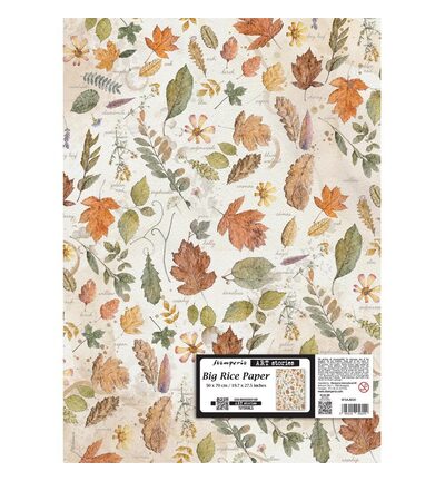 DFSAJB020 - Stamperia - Stamperia papier de riz 50x70 cm – Flowers and Poems Leaves - DFSAJB020 - Stamperia - Stamperia papier de riz 50x70 cm – Flowers and Poems Leaves -