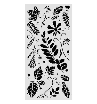 KSTDL176 - Stamperia - Stamperia pochoir 12x25 cm – Flowers and Poems Mixed leaves - 