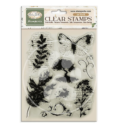 WTK247 - Stamperia - Stamperia tampons transparents 14x18 cm – Flowers and Poems - 