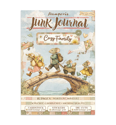 SBJK32 - Stamperia - Stamperia junk journal stickers et découpes – Cozy Family - 