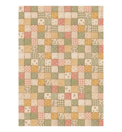 DFSA41167 - Stamperia - Stamperia papier de riz A4 – Cozy Family Fabric - DFSA41167 - Stamperia - Stamperia papier de riz A4 – Cozy Family Fabric -
