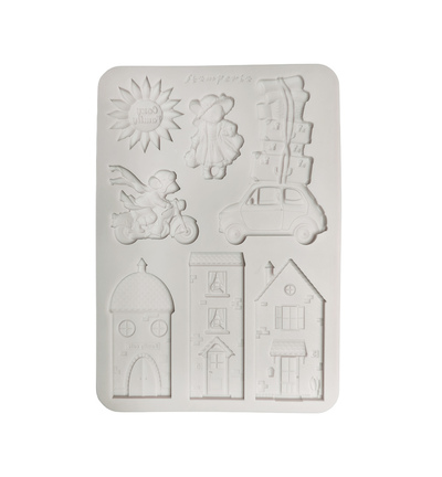 KACMA624 - Stamperia - Stamperia moule en silicone A5 – Cozy Family Birds - 