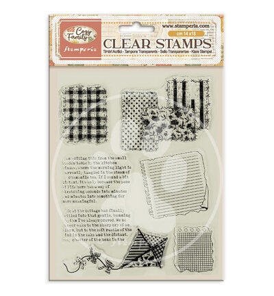 WTK248 - Stamperia - Stamperia tampons transparents 14x18 cm – Cozy Family - 