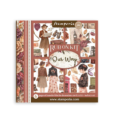 DFLRBX23 - Stamperia - Stamperia set Rub-On 6 feuilles – Our Way - 